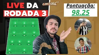 LIVE CARTOLA FC 2024| RODADA 3 | TIME PARA PONTUAR E VALORIZAR #cartolafc #cartoladicas #brasileirao