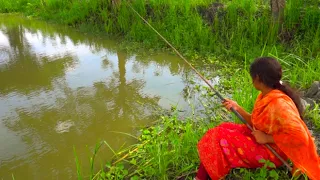 Best Hook Fishing | Traditional Fishing with Hook |  Village Fishing with Hook