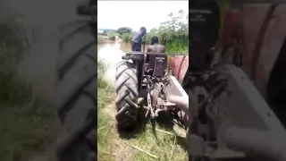 River Crossing of Croc infested Water with Tractor in Africa! Watch till the end!