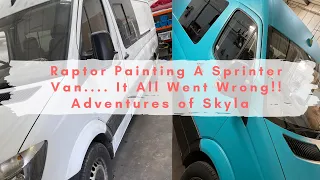 Raptor Painting A Sprinter Van... It All Went Wrong!! | Van Life UK | Solo Female Van Life |