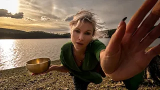 Energy clensing, plucking, sound healing ASMR outdoors in nature