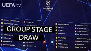 UEFA CHAMPIONS LEAGUE 2018/19 GROUP STAGE DRAW