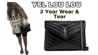 YSL Loulou Medium Bag 2 Year Wear and Tear Updated review!