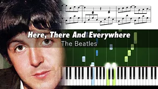 The Beatles - Here, There and Everywhere - Romantic Piano Tutorial with Sheet Music