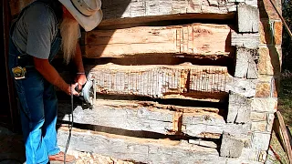 Repairing Termite Damaged Logs, Gilliam Log Cabin (Pt 6)