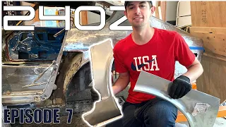 Datsun 240z DOOR JAMB, DOGLEG and WHEEL WELL REPAIR Part 1! Destination-Z Ep. 7