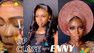 HOW WE CREATED THIS MAGICAL LOOK🔥😍 ( UPCLOSE WITH ENNY ). EP 1. #howto #makeup #howtotiegele