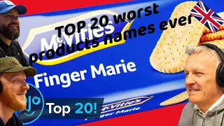 Top 20 Worst Product Names Ever REACTION!! | OFFICE BLOKES REACT!!