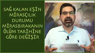 SAĞ KALAN EŞİN MİRASÇILIK DURUMU MİRASBIRAKANIN ÖLÜM TARİHİNE GÖRE DEĞİŞİR