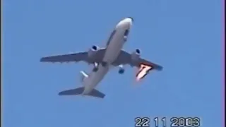 plane gets hit by missile
