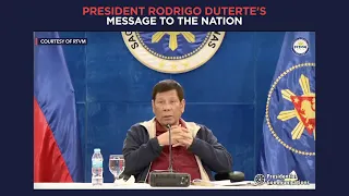 President Duterte's recorded message to the nation | recorded Tuesday, November 2