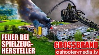 🔥🔥  GROSSBRAND: FLAMMEN und STARKE RAUCHENTWICKLUNG bei SPIELZEUGHERSTELLER  🔥🔥 |  Großeinsatz