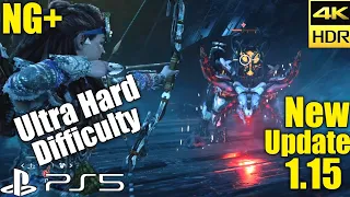 How to Defeat Grimhorn Boss Ultra Hard Difficulty Horizon Forbidden West Update 1.15 PS5 Gameplay 4K