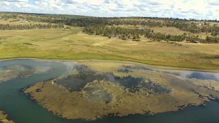 Cooby Dam / Lake Queensland on 7/2/2021 (17% usabile capacity) - with Parrot Disco in 1080p