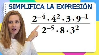 SIMPLIFICA LA EXPRESION CON POTENCIAS #parati #maths #matemáticas  #viral #shorts #foryou #reels