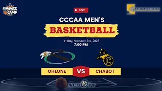 Ohlone vs Chabot College Men's Basketball LIVE 2/3/23