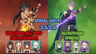 3.5 3.6 Abyss Dehya Mono Pyro & Alhaitham Spread Genshin Impact