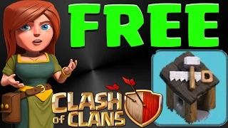 CLash of CLans How To Get your 3rd builder hut FREE| Free Gems