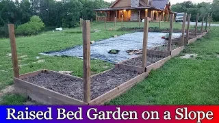 Building Raised Beds down a slope - Fenced in Garden Area - Part 3