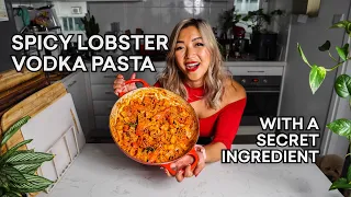 Spicy Vodka Pasta with Lobster and a SECRET INGREDIENT for Valentine's Day