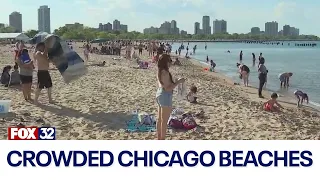 Hundreds spend Mother's Day at Chicago beaches despite still being closed for swimming