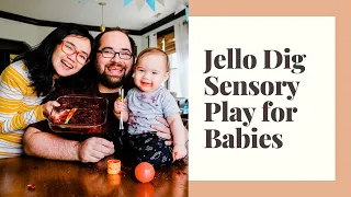 Jello Dig Sensory Play with my 11-Month-Old Baby | Messy Sensory Activity for Babies and Toddlers
