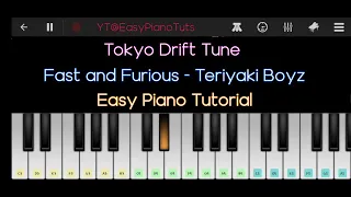 Tokyo Drift 🏎 | Fast and Furious 🔥 | Easy Piano Tutorial 🎹 | #youtubeshorts #shorts #ytshorts