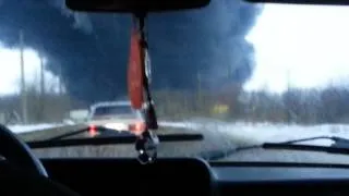 Пожар на нефтезаводе.г.Рязань