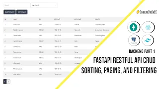 Fastapi RESTful API CRUD sorting, paging, and filtering | Part 1 Backend