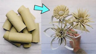 3 Fantastic Ideas of Paper Flowers / Super Easy Toilet Paper Roll Crafts / DIY Room Decor For You