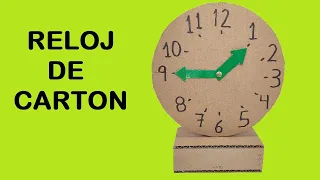 Como Hacer un Reloj de Cartón Escolar