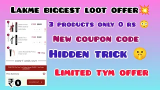 Lakme biggest loot offer💥 3 products only 0 rs😳#lakme #todaylootoffer #lootoffer #viral