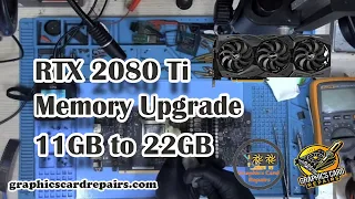 Asus Strix RTX 2080 Ti Memory Upgrade from 11GB to 22GB