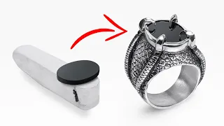 How to Make Silver Signet Ring - Claw Ring for Men