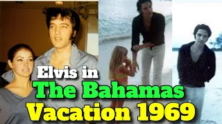 Elvis in Paradise: His Unforgettable Bahamas Vacation 1969 Paradise Island Pics with Fans on Beach