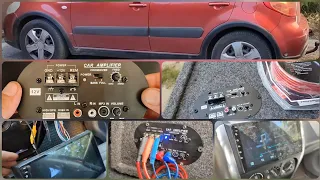 Installing a sound amplifier and subwoofer on the car