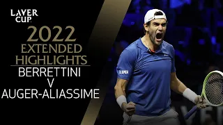 Matteo Berrettini v Felix Auger-Aliassime Extended Highlights | Laver Cup 2022