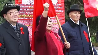 The Red Revolution At 100: Sparse Crowds In Minsk And Bishkek