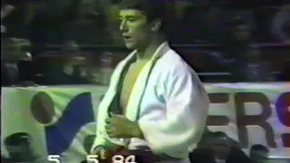 European Judo Championships Liege 1984 65kg Final Marc Alexandre (FRA) v Jaroslaw Kriz (TCH)