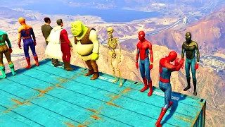 GTA 5 Ragdolls Spiderman Compilation (Euphoria Physics, Fails, Jumps, Funny Moments)