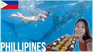 PHILIPPINES VLOG! Trying Filipino Food + Swimming with WHALE SHARKS (World's Biggest!!) ◆ Emi ◆