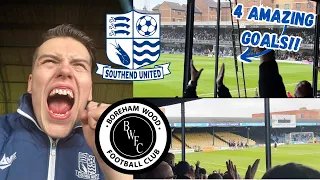 SOUTHEND VS BOREHAM WOOD|4-2|ABSOLUTE SCENES AS BLUES CRUSH BOREHAM WOOD!!