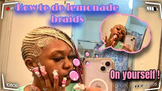 How To Do Lemonade Braids On Yourself At Home Tutorial | Beginner Friendly, Product Included
