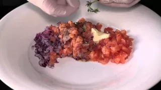 Тартар из лосося в ресторане Stone