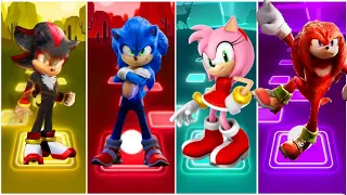 Sonic Shadow 🔴 Sonic Hedgehog 🔴 Amy Rose 🔴 Knuckles - Tiles Hop