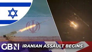 Dramatic footage shows Iranian assault on Israel as missiles enter iron dome