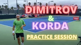 DIMITROV & KORDA | San Diego Open 2021 Tennis Practice Points