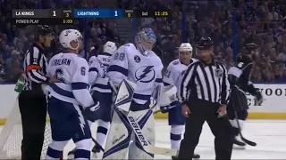 Неожиданный сэйв Василевского/ La Kings vs Lightning.