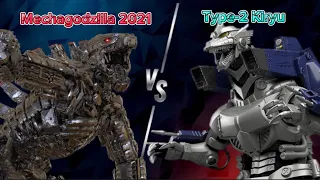 Mechagodzilla 2021 Vs. Type-2 Kiryu