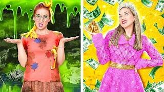 Rich Sister VS Poor Sister || Total Makeover by Twins! Amazing Viral Hacks and Gadgets by 123 GO!